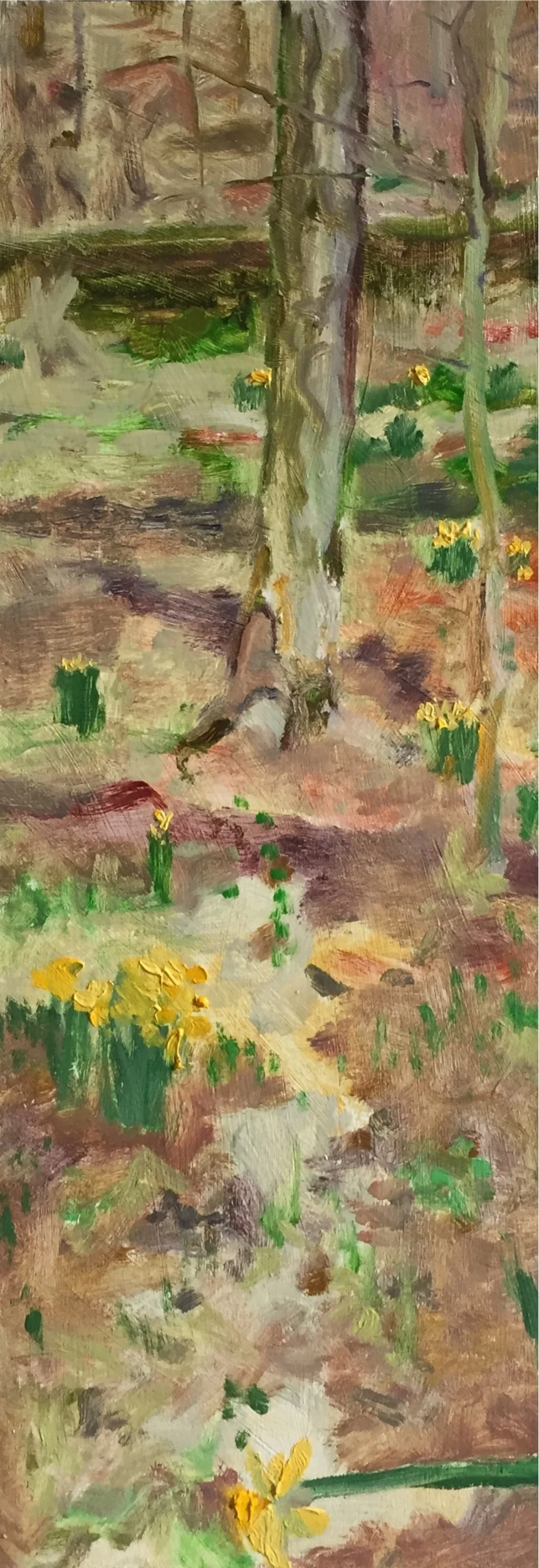  Spring (2018) oil on board, 30 x 10 inches 