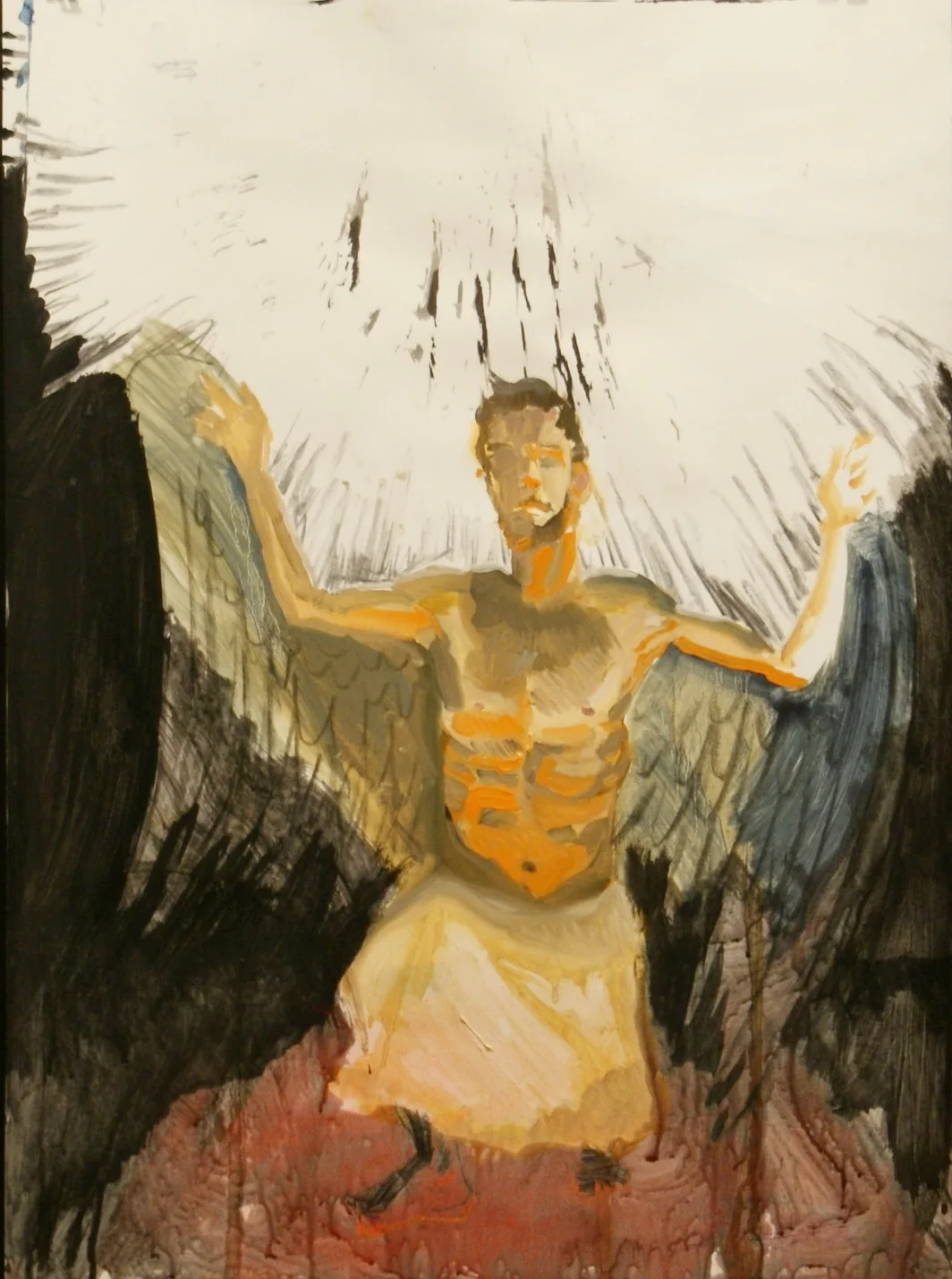  Hell Angel (2009) mixed media on paper, 30 x 22 inches  