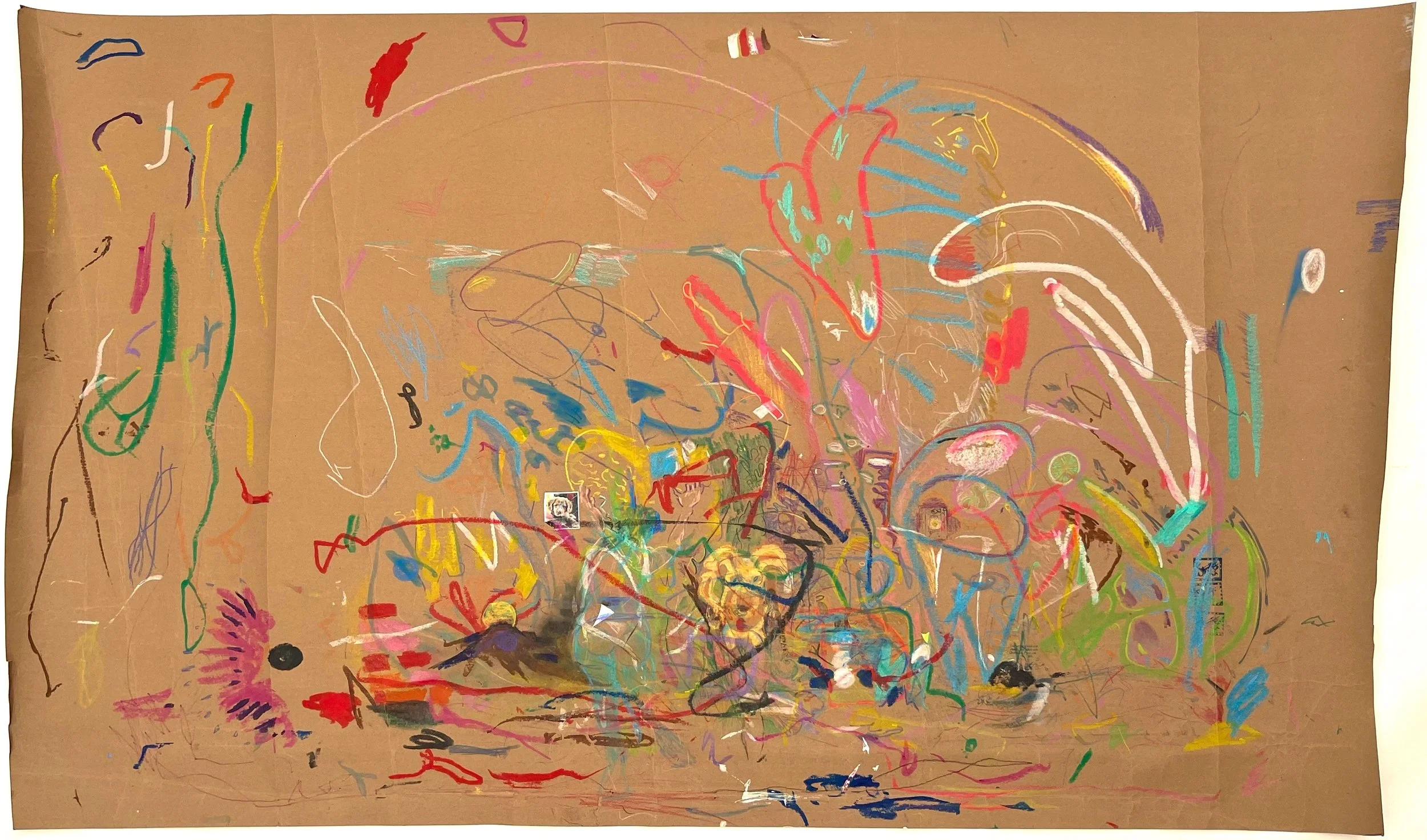  Piccadilly (2021) mixed media on construction paper, 36 x 62 inches. 