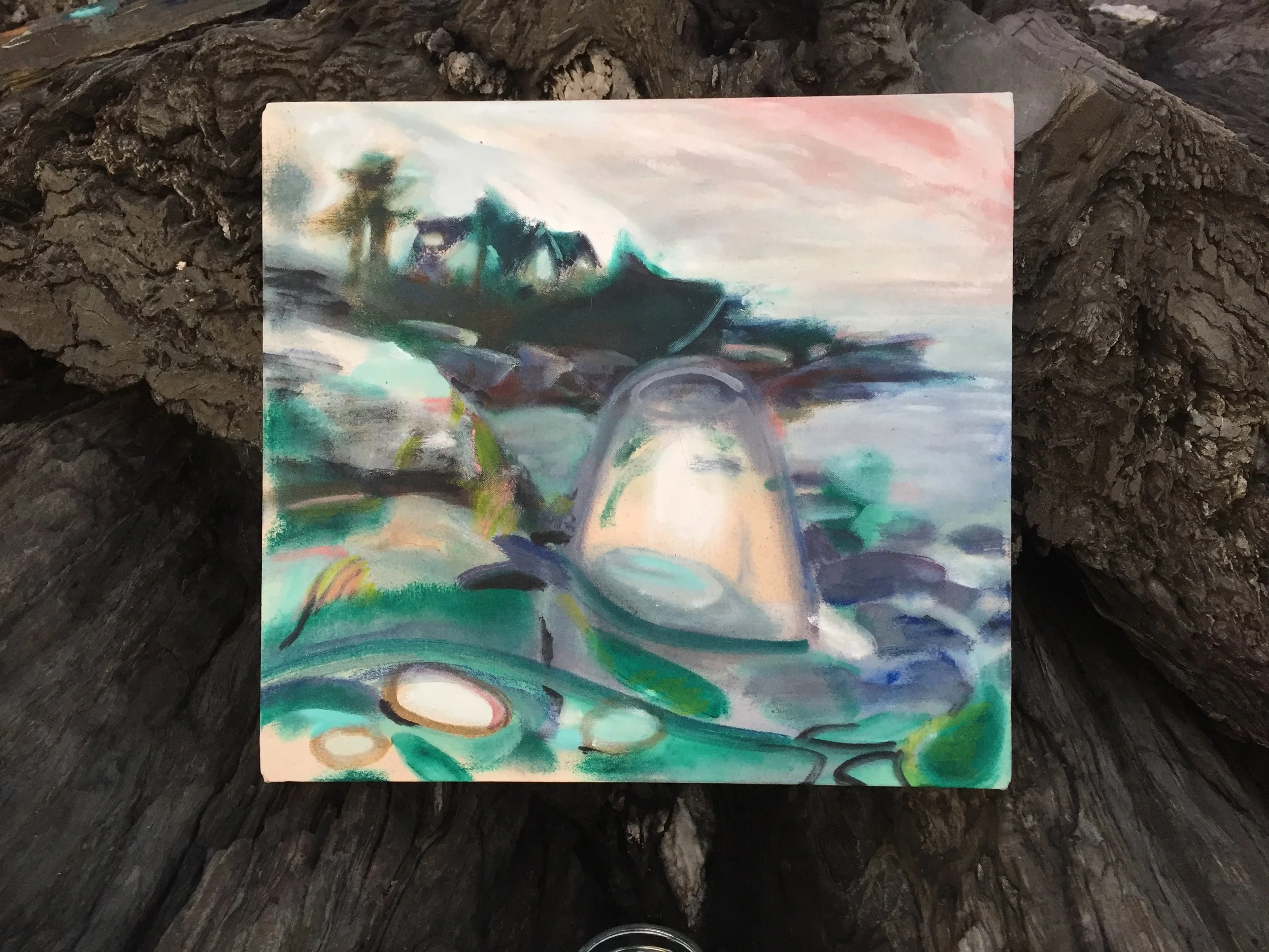  Due {Italian} (2022) oil on canvas, 18 x 20 inches. 