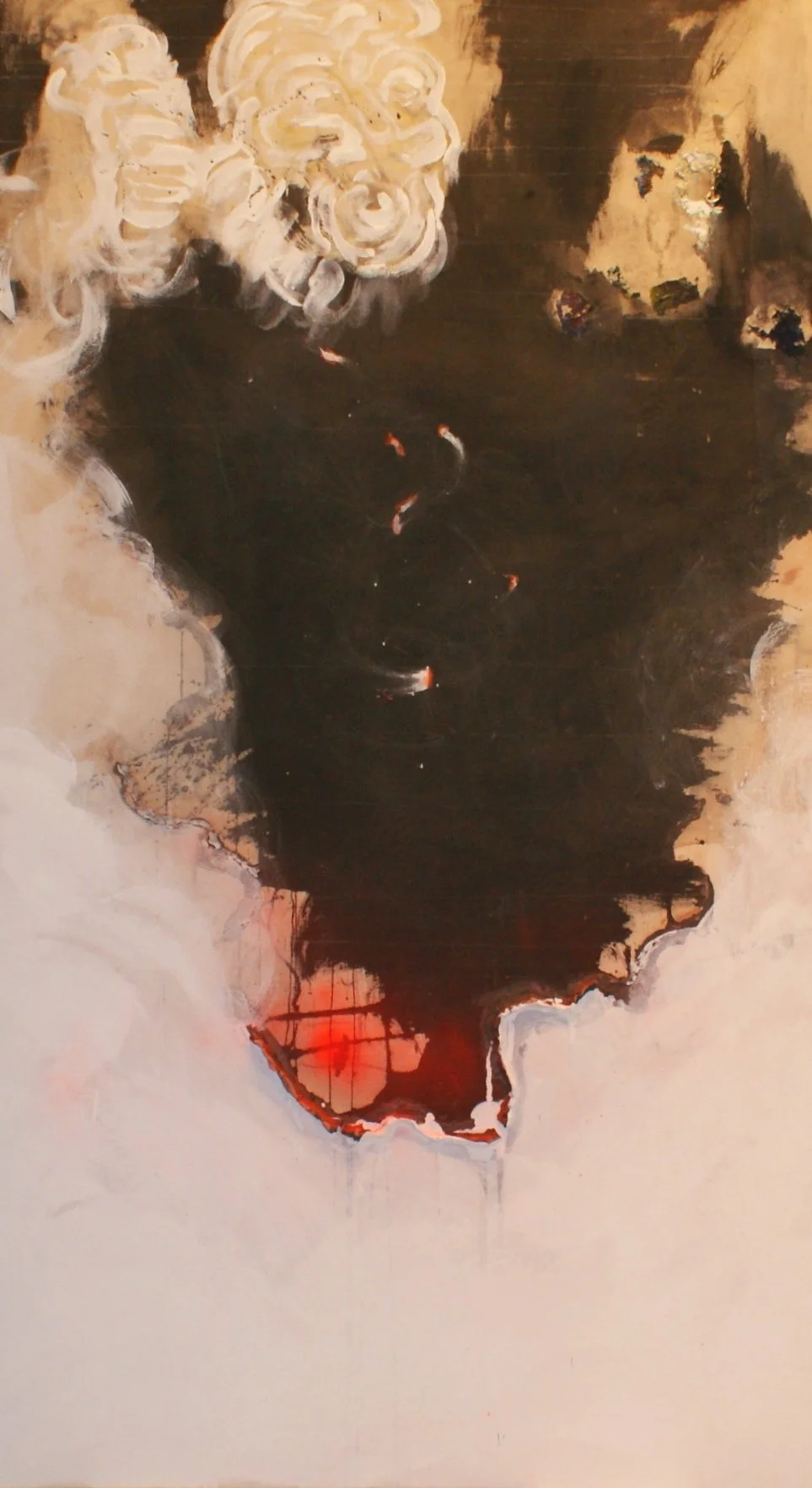  Christmas Painting (2009) mixed media on canvas, 84 x 48 inches. 