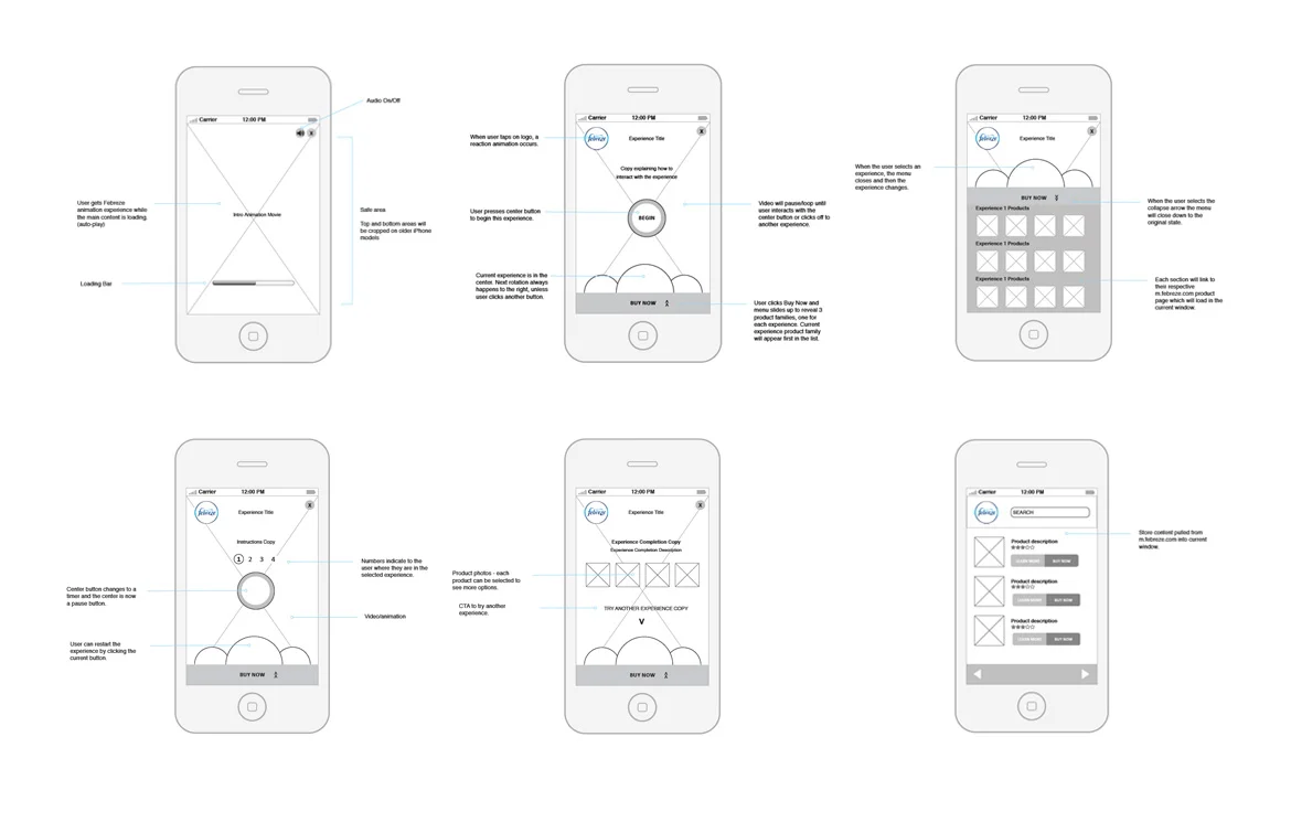 Mobile iOS Wireframes