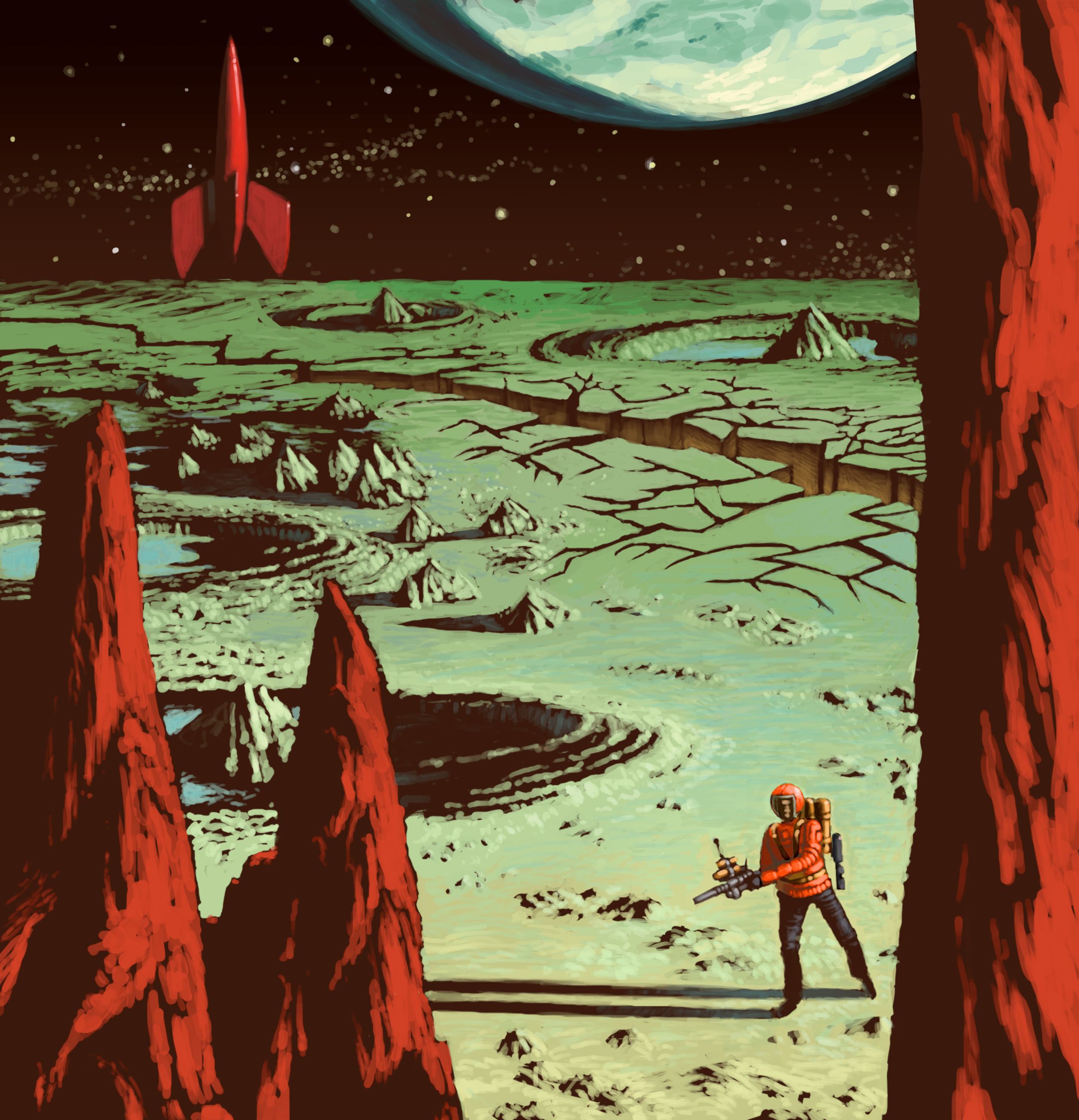Cosmic Beats from Outer Space LP - Illustration