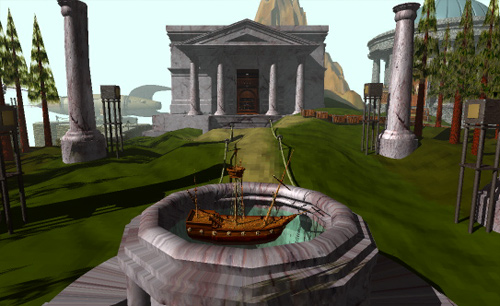 Myst-library_and_ship.png