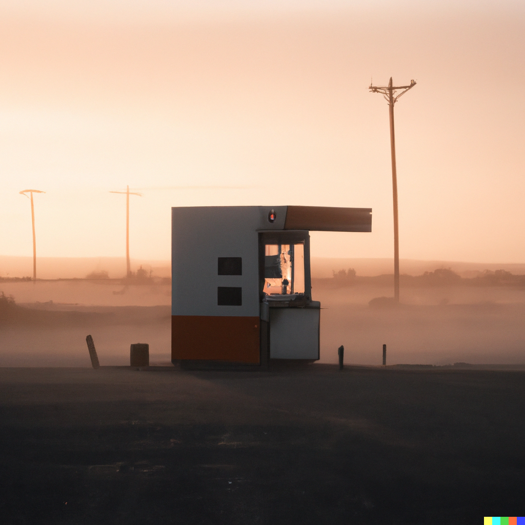 DALL·E 2022-10-15 09.04.16 - Beautiful Photo of Vending machine in the middle of the desert road during a dust storm at sunset.png