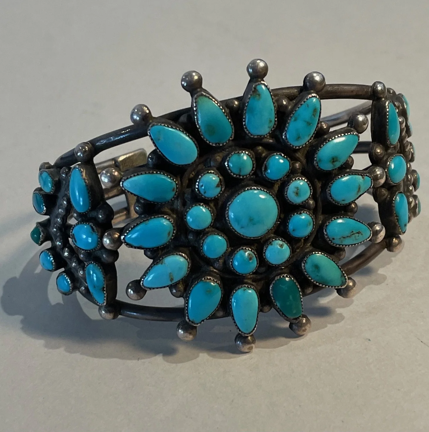 Zuni three wire Cluster Bracelet