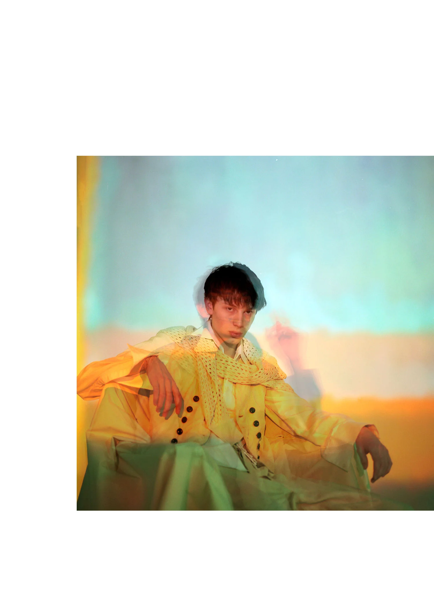 Shirt - Bianca Saunders, Waistcoat, Trousers - John Alexander Skelton Jumper - CMMN SWDN