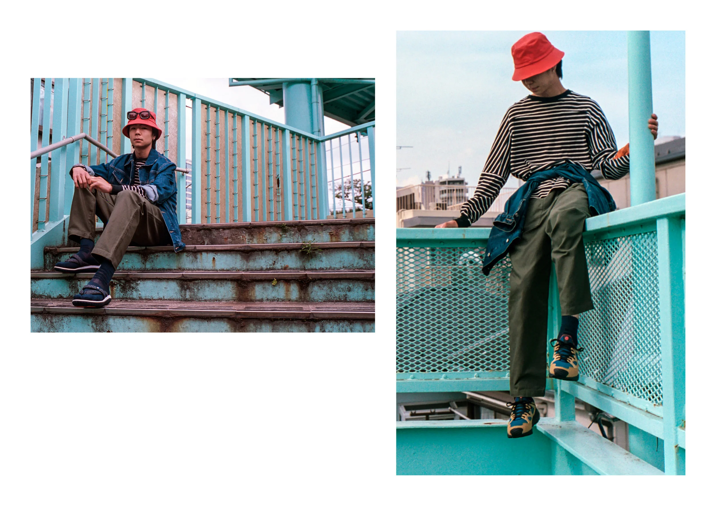 Jacket - Katherine Hammet, Top - Unrivalled, Pants - WoodWood, Footwear - Hi Tec Japan, Hat - YMC