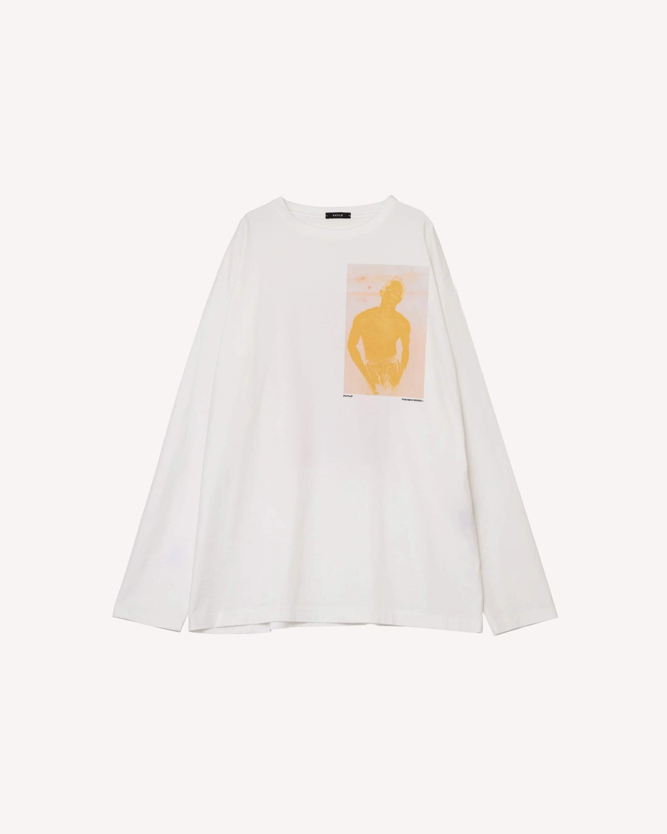 PHYLO + THE NEW ORDER + COLIN SUSSINGHAM LONG SLEEVED T-SHIRT (WHITE)