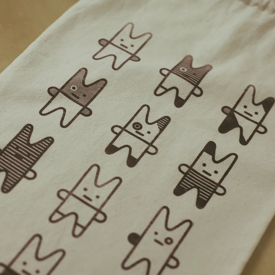 Silk-screened bags