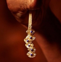 Amhara Talisman 18K Gold and Lapiz Lazuli