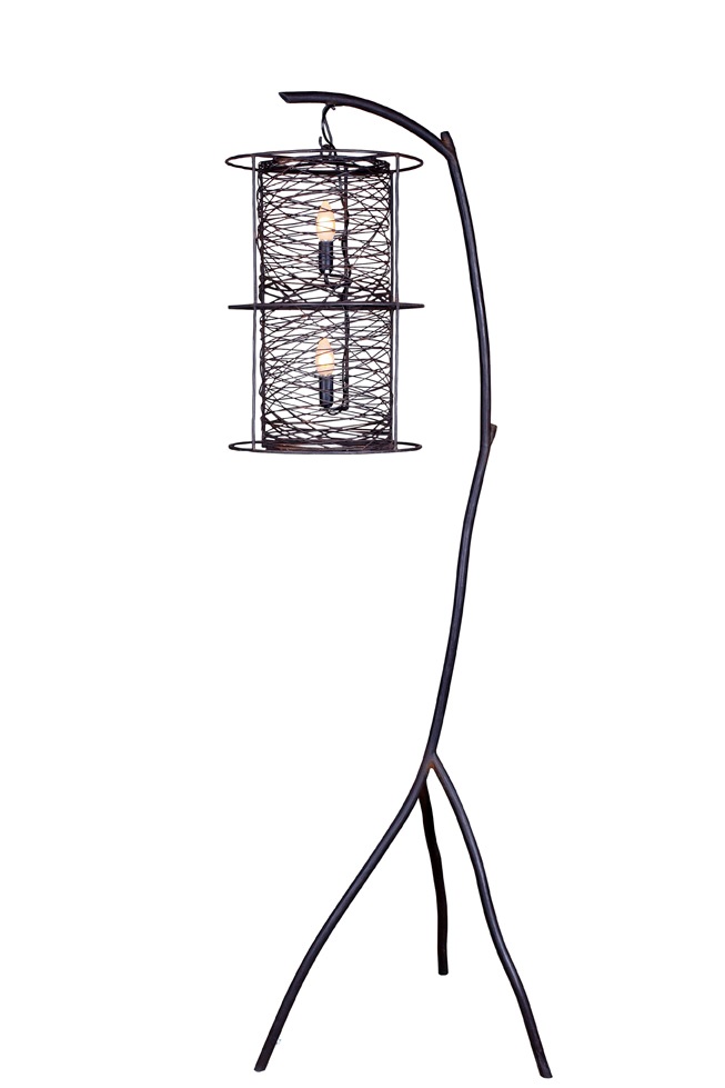 Floor Lamp Antique Brass Finish