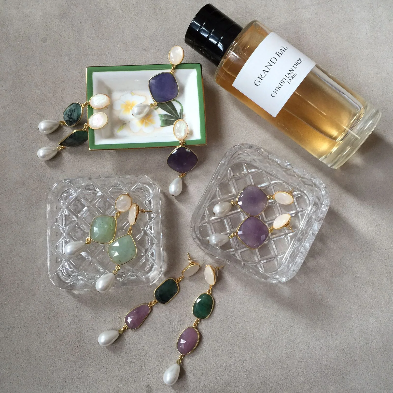 semi-precious stone earrings