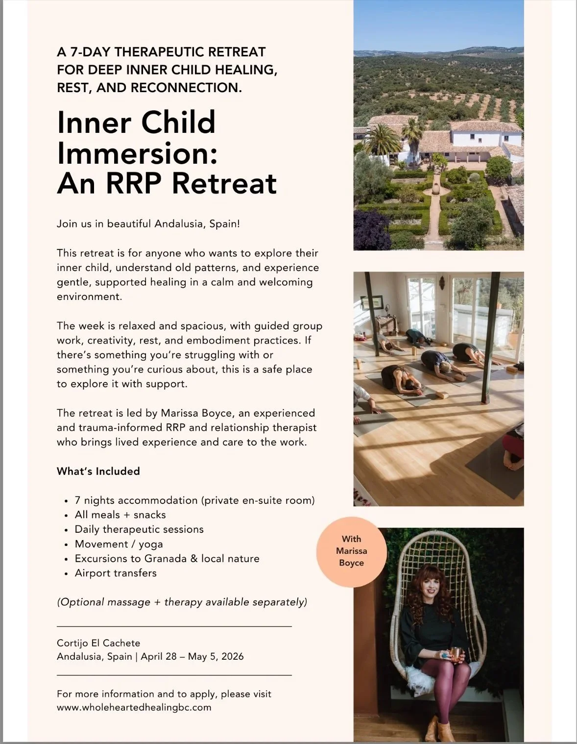 A 7-DAY THERAPEUTIC RETREAT