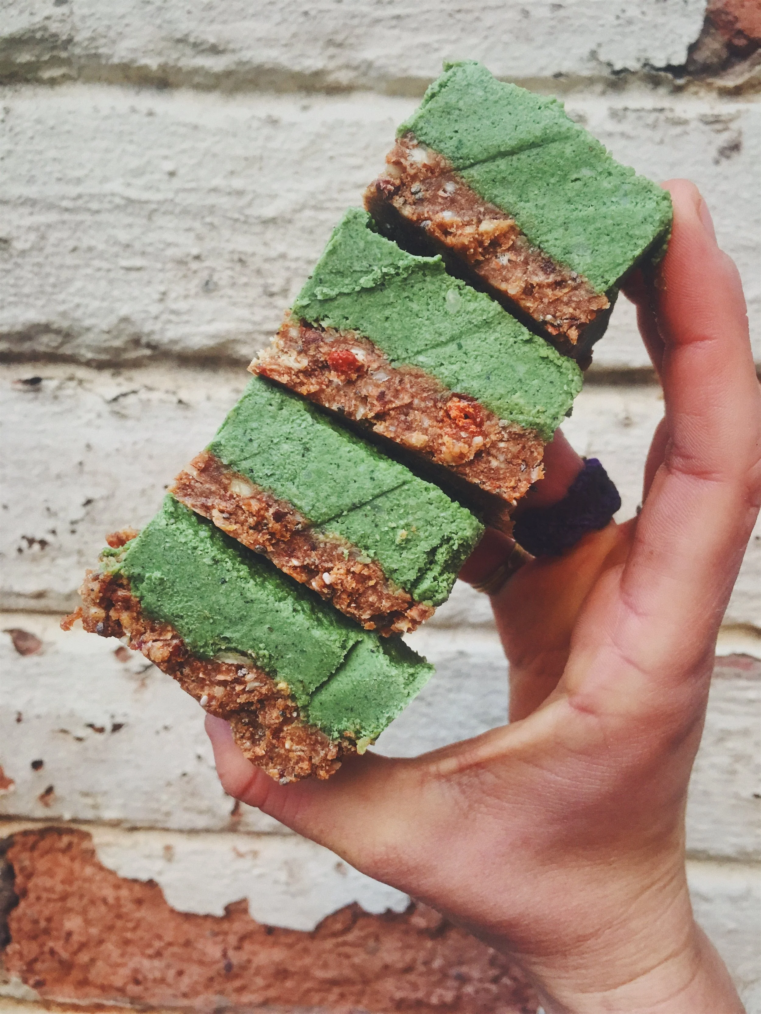 Fancy some super green, raw, vegan slices? 