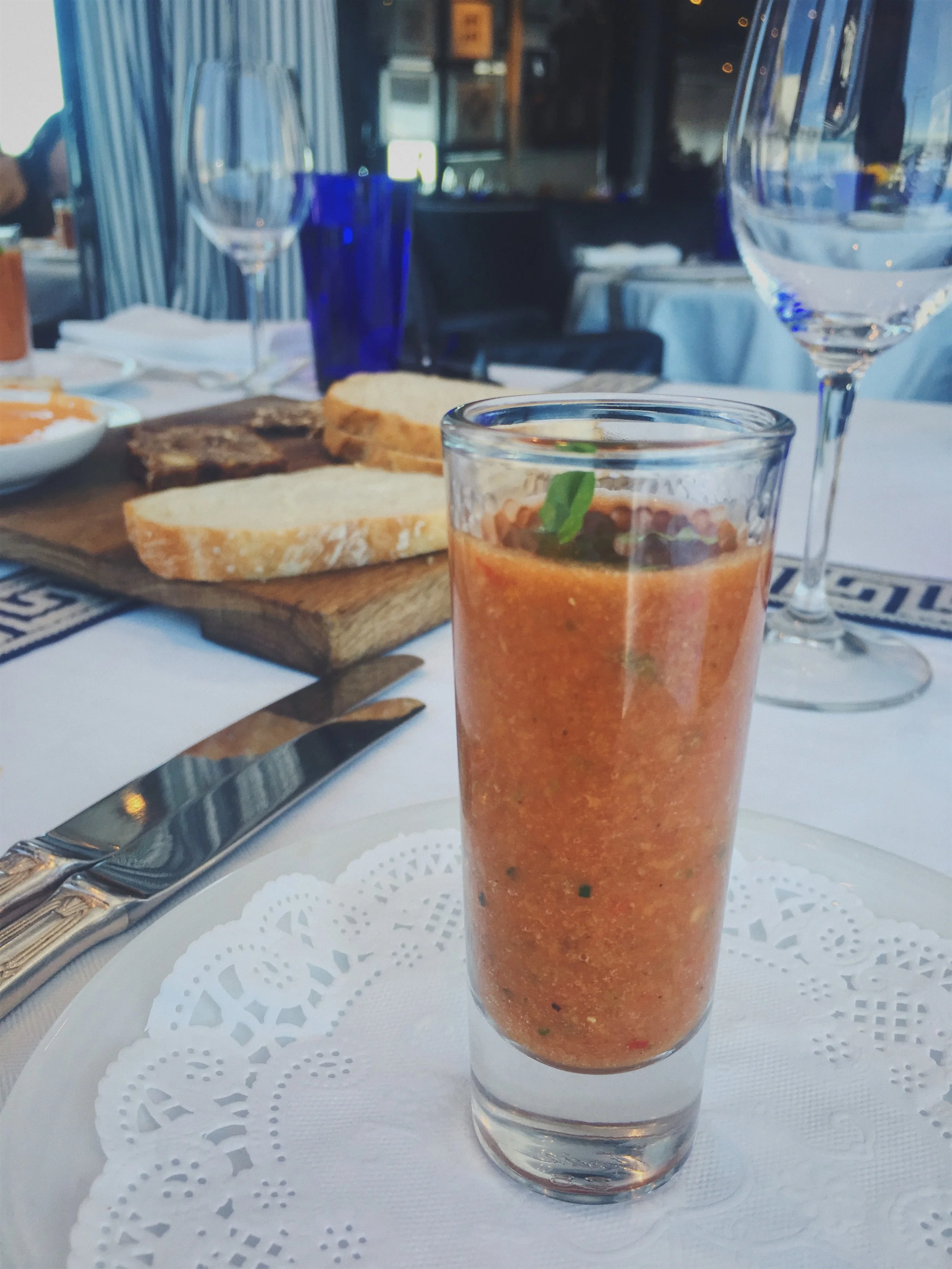 shot vegan tomato gazpacho, you were great