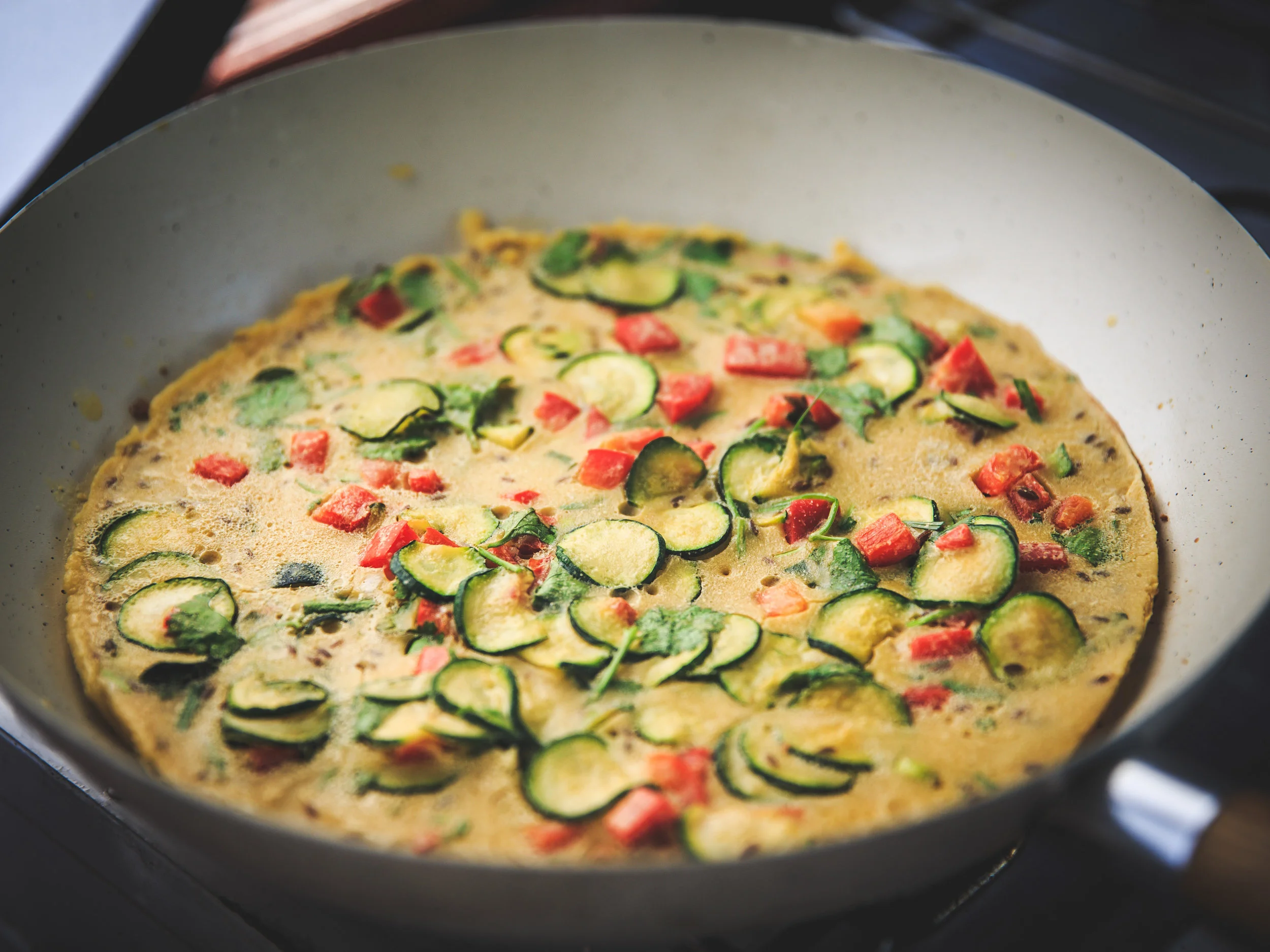 Veggie filled chickpea pancakes anyone?