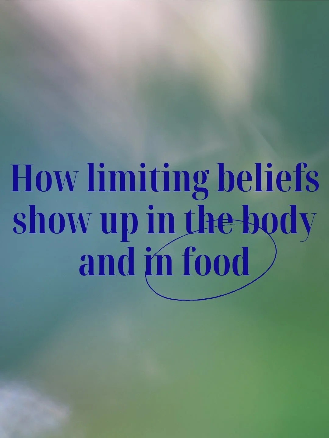 It&rsquo;s forever fascinating to me how our beliefs show up in our posture, our movements, our breath. It&rsquo;s even more fascinating how our beliefs manifest and mirror into our relationship with food. 

Sometimes it&rsquo;s not always easy to se