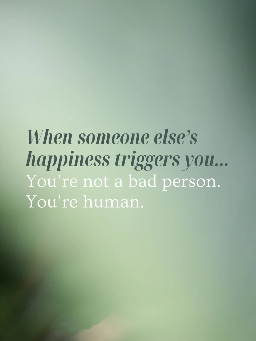 This is personally big work for me - to welcome in jealousy as a guide pointing me back I what I deeply care about + value.

It&rsquo;s uncomfortable work. But the stronger the sting, the greater potential there is for transformation + clarification 