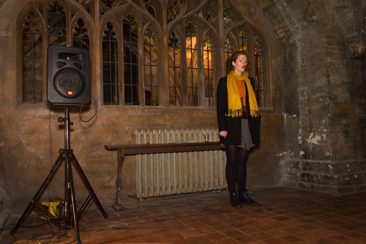  Lucinda May  Lift , 2016, voice recording from the crypt played every 30 minutes&nbsp; 
