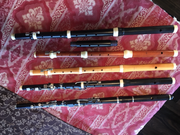 PICTURED ABOVE: FIVE OF MELISSA'S SIX FLUTES