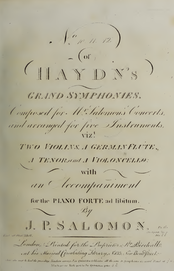 TITLE PAGE OF FIRST PUBLISHED EDITION OF ONE OF SALOMON’S ARRANGEMENTS