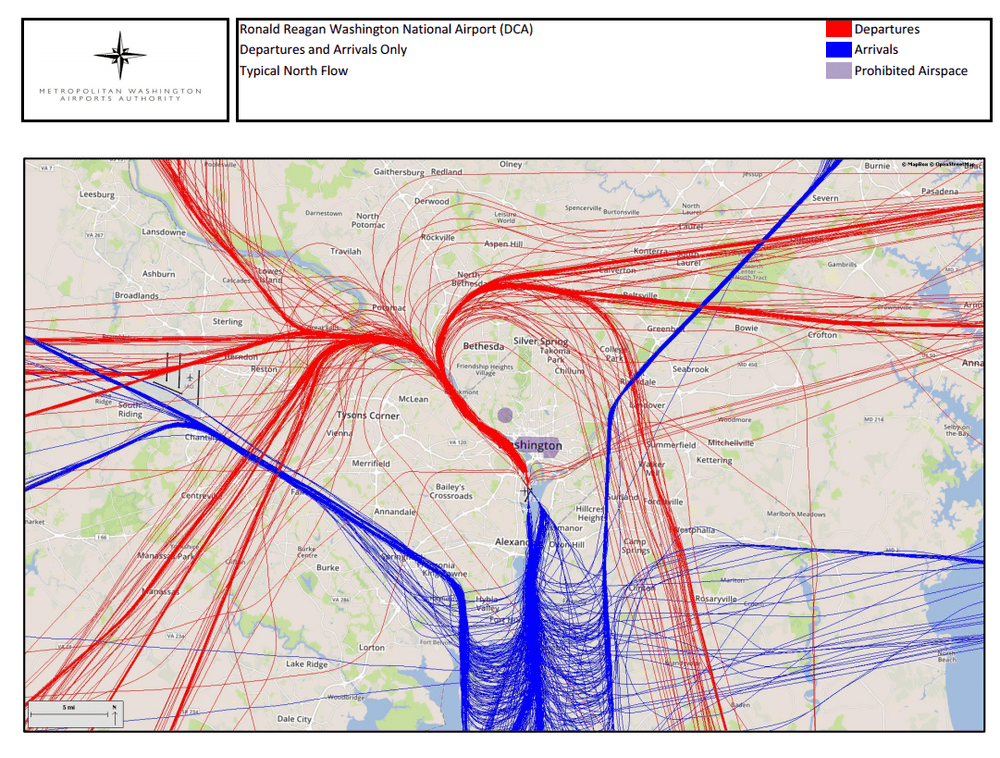 Dca Flight Path Map Why Dca Air Traffic Arrives From The South More Often Than From The North —  Southern Maryland Fair Skies Coalition