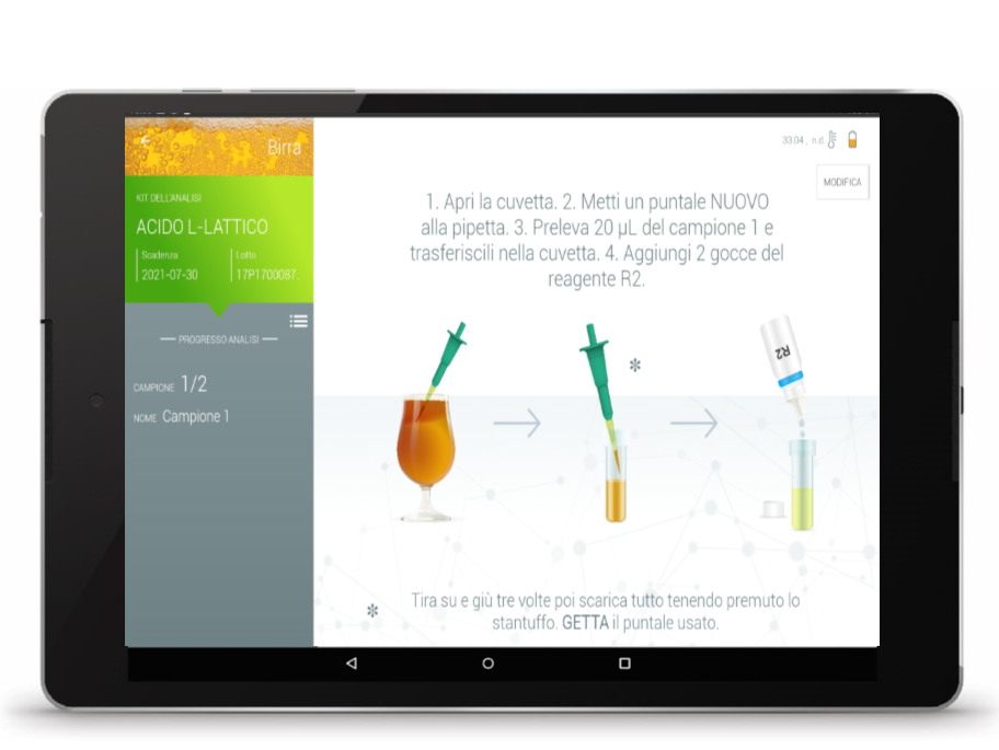 Aplicación tablet Smart Analysis