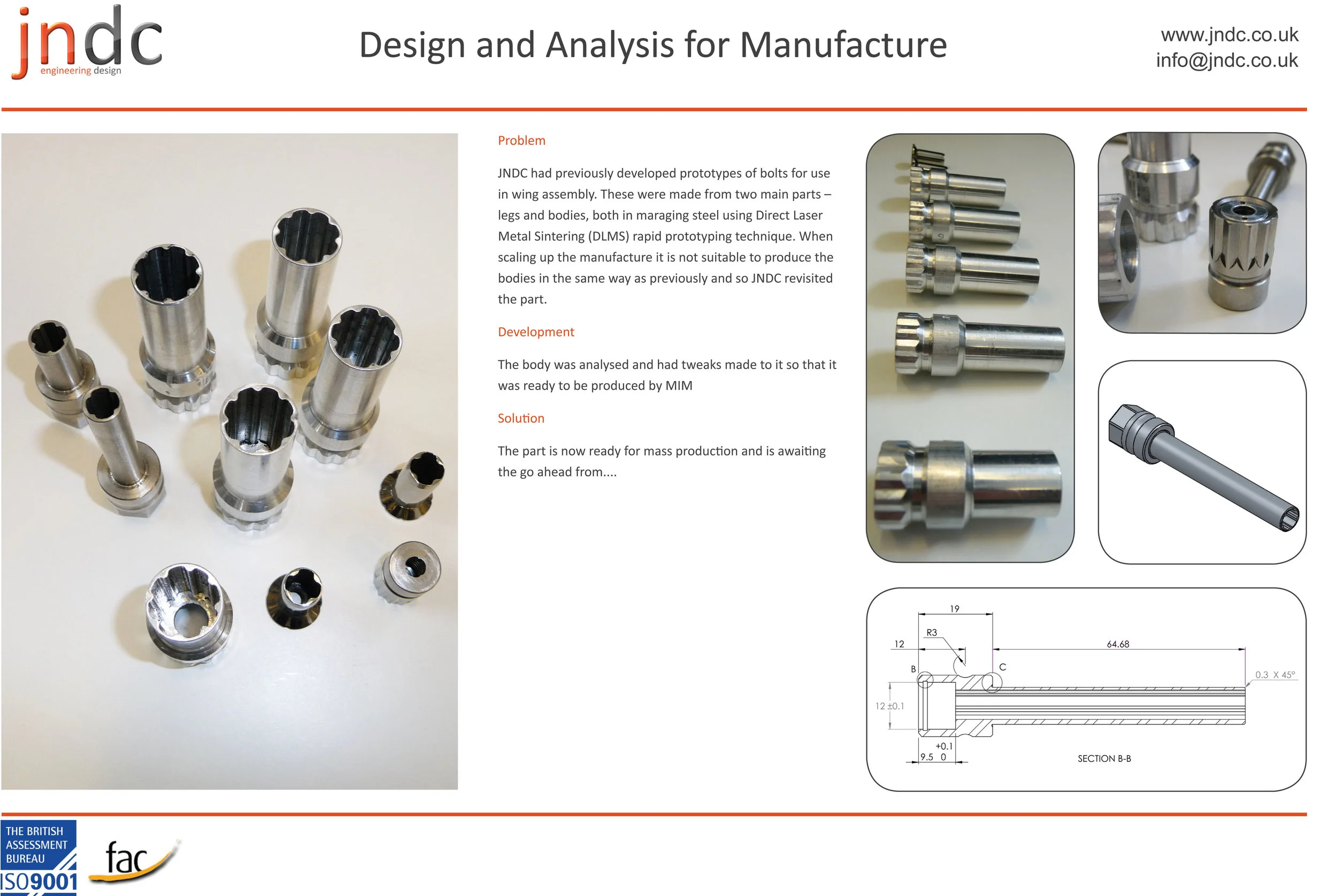 DESIGN & ANALYSIS FOR MANUFACTURE