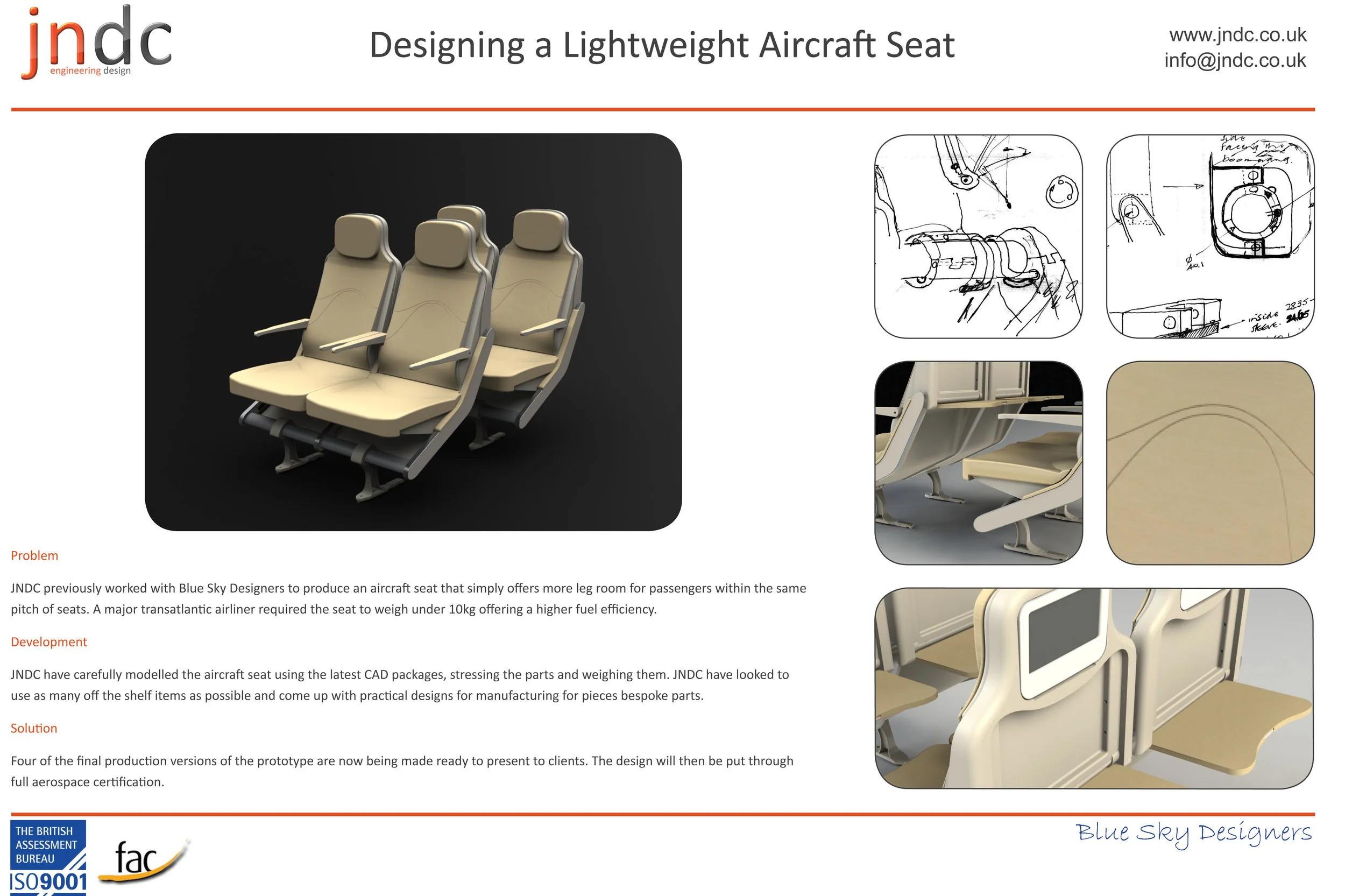 DESIGN OF A LIGHT-AIRCRAFT SEAT FOR PRODUCTION