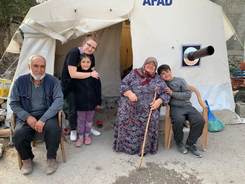  LHI Founder and Director Hayley Smith spent a half hour with this family who now live in a tent city in the middle of Kahramanmaraş, Turkey, the epicenter of the earthquake. They lost their home and all of their belongings.  