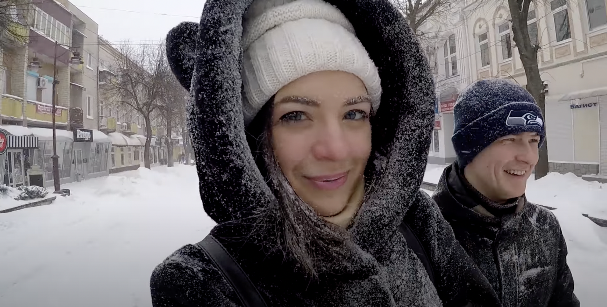  Check out the ice crystals forming on Olga’s eyelashes and eyebrows! 