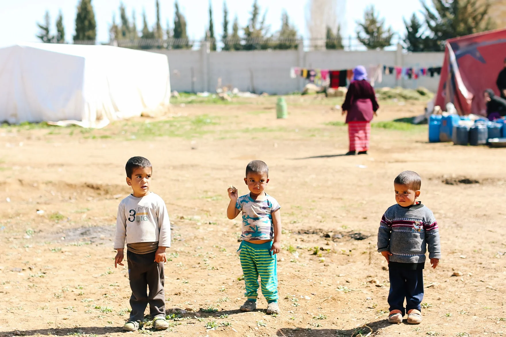 We have visited several sites that benefit directly from the aid we send, such as this small camp in rural Jordan. Photo taken with permission of parents by Shannon Ashton
