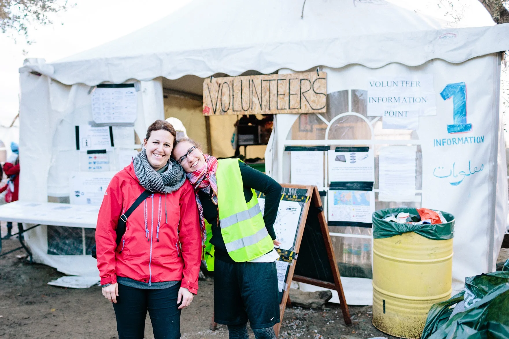 Photographer Shannon Ashton and LHI founder Hayley Smith at Moria camp in January 2016 
