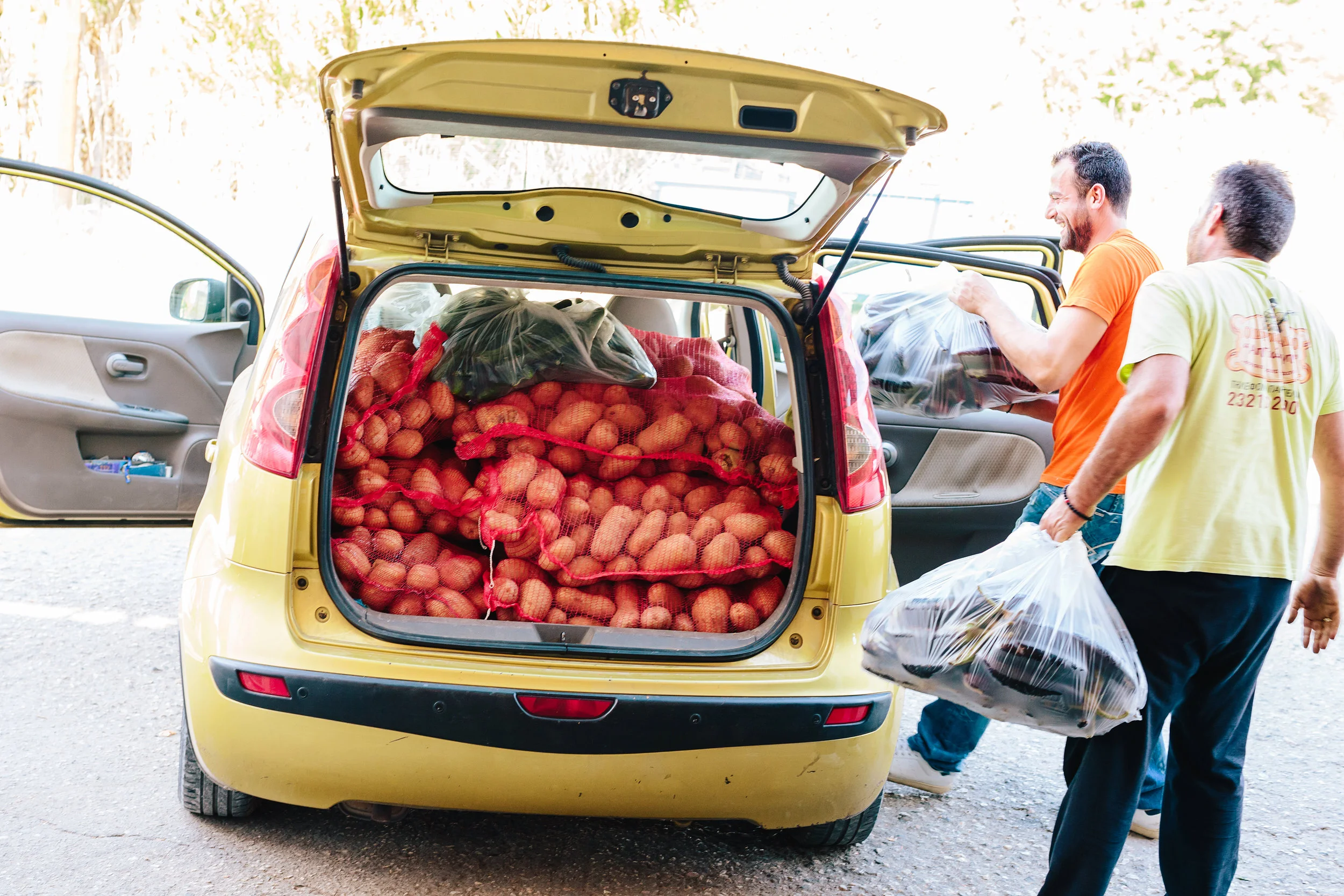 Getting my daily fill of distribution items. Photo by Shannon Ashton