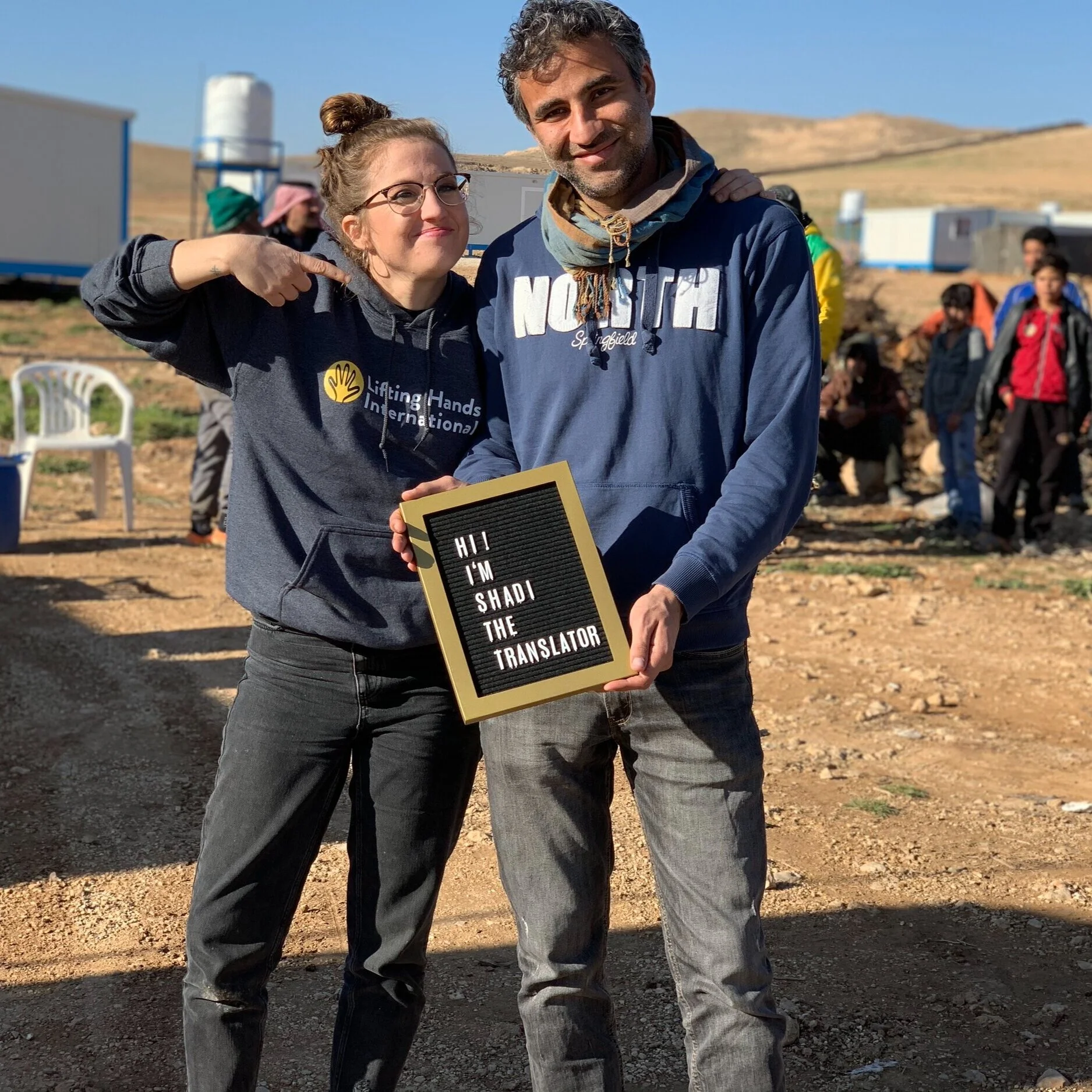  Hayley speaks Arabic, but it’s handy to have someone from Jordan like Shadi around to help make sure everything is communicated clearly.  