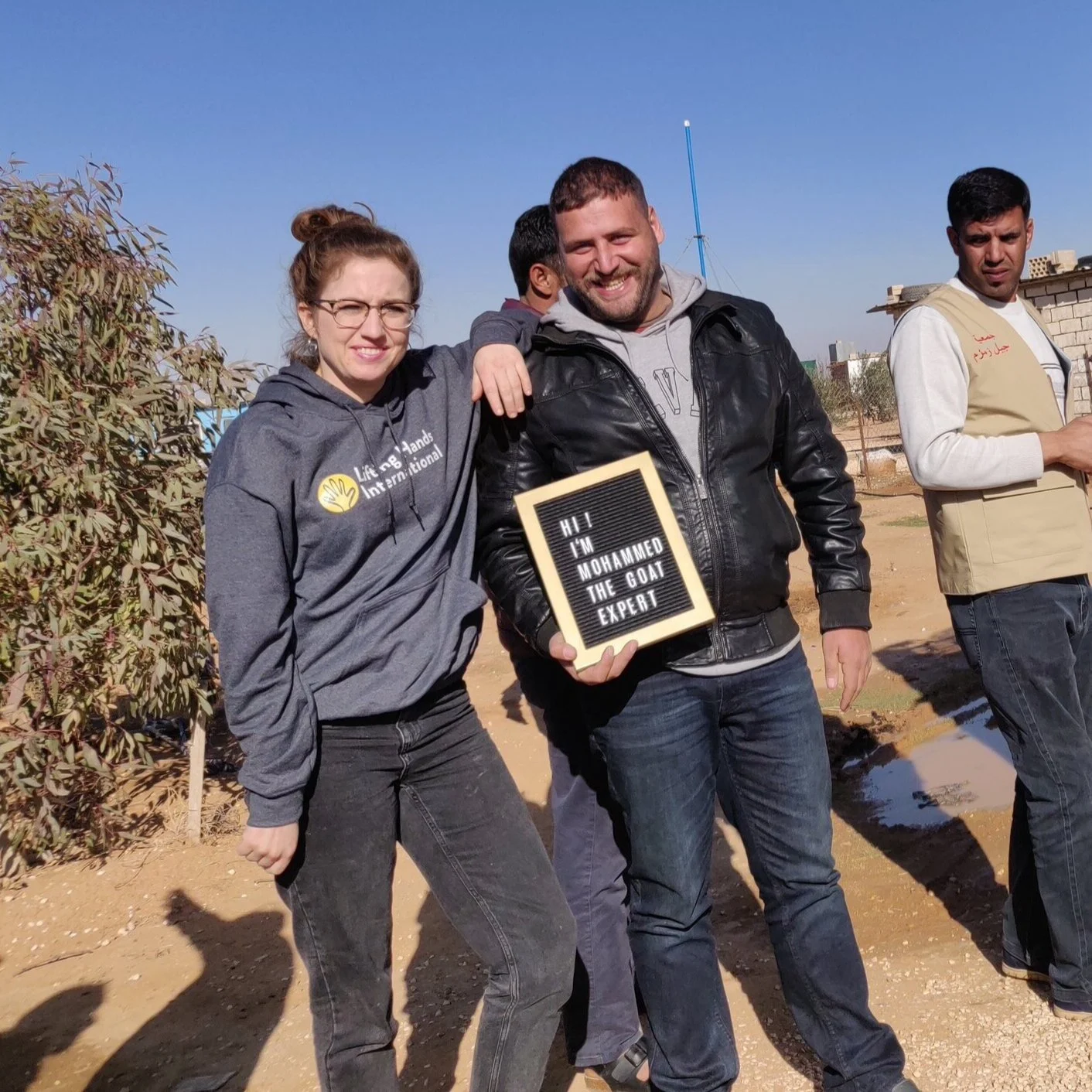  Mohammed is a goat and agricultural expert from the University of Jordan. He makes sure only the healthiest goats are distributed to Syrian refugee families.   