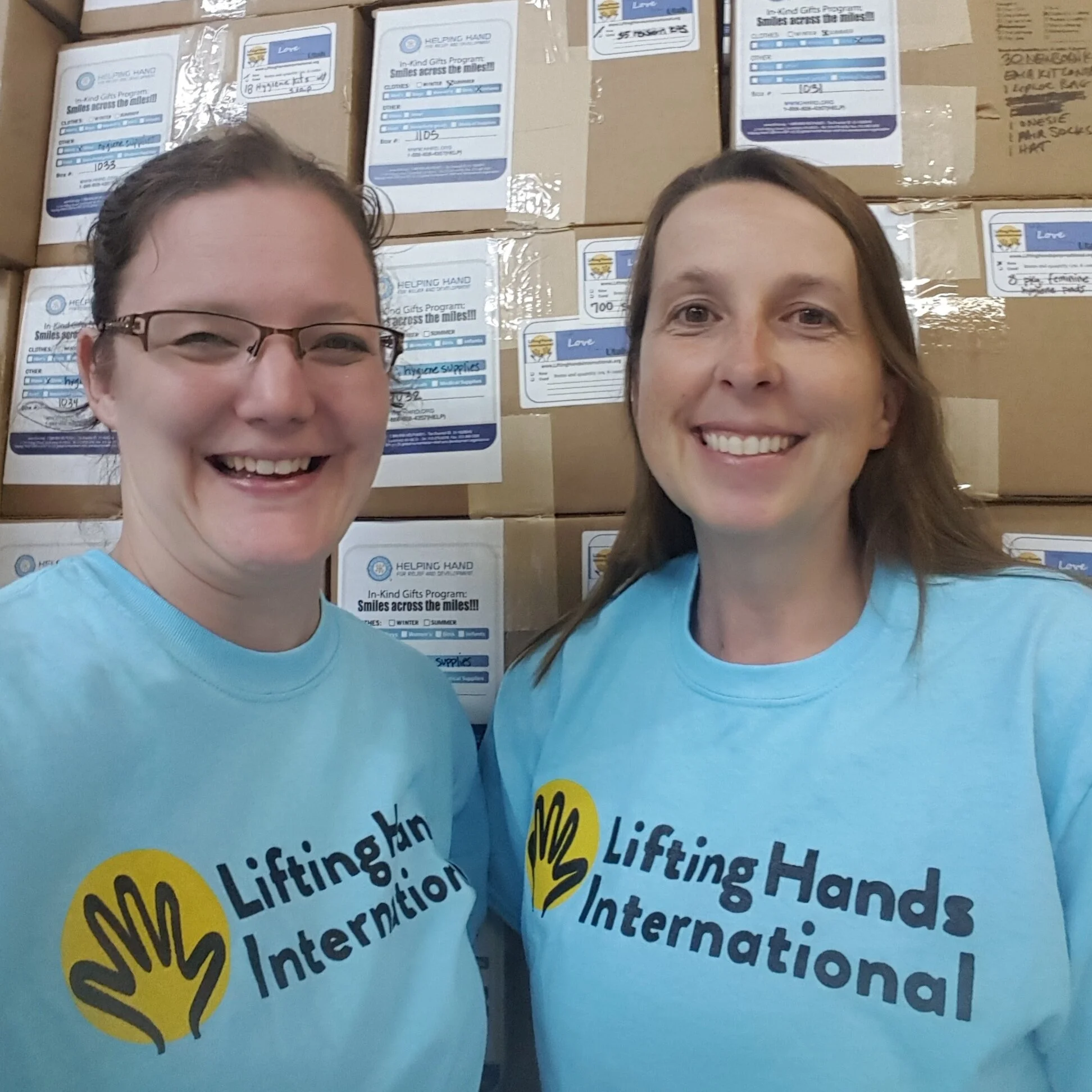 Carlissa and Traci, volunteer co-directors of warehouse operations in Utah.