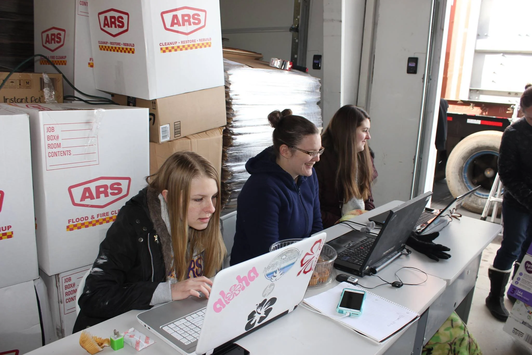   Items are logged into a spreadsheet to speed along the customs process.  