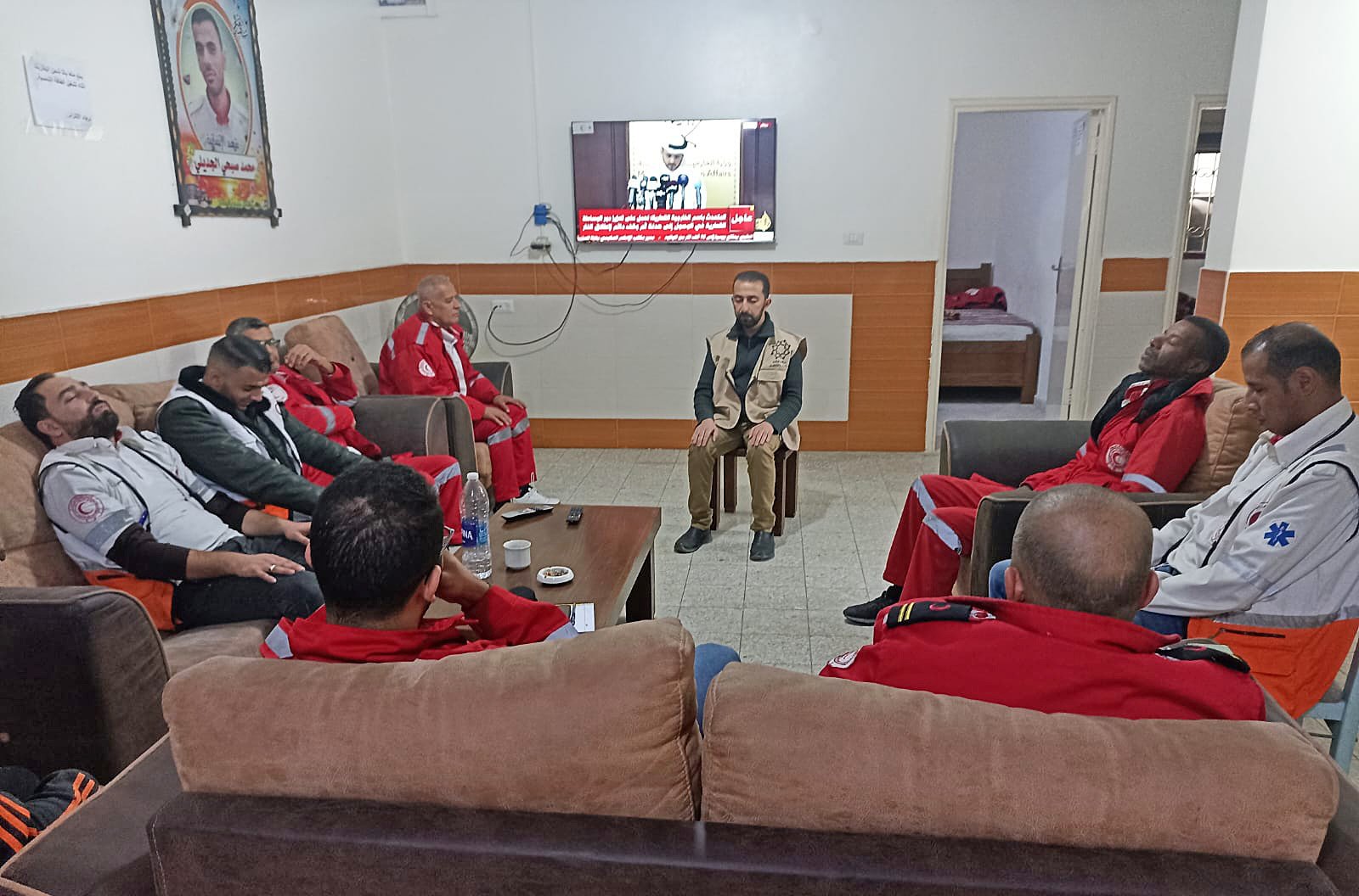 Soft-belly meditation for Ambulance Driver at PRCS Rafah.jpg