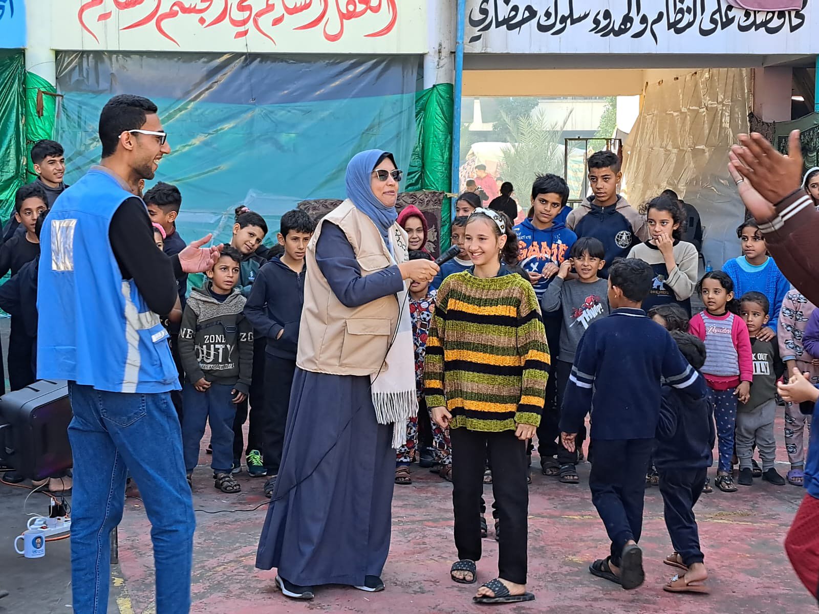 Recreational activities for children& teens in UNRWA shelter Rafah.jpg