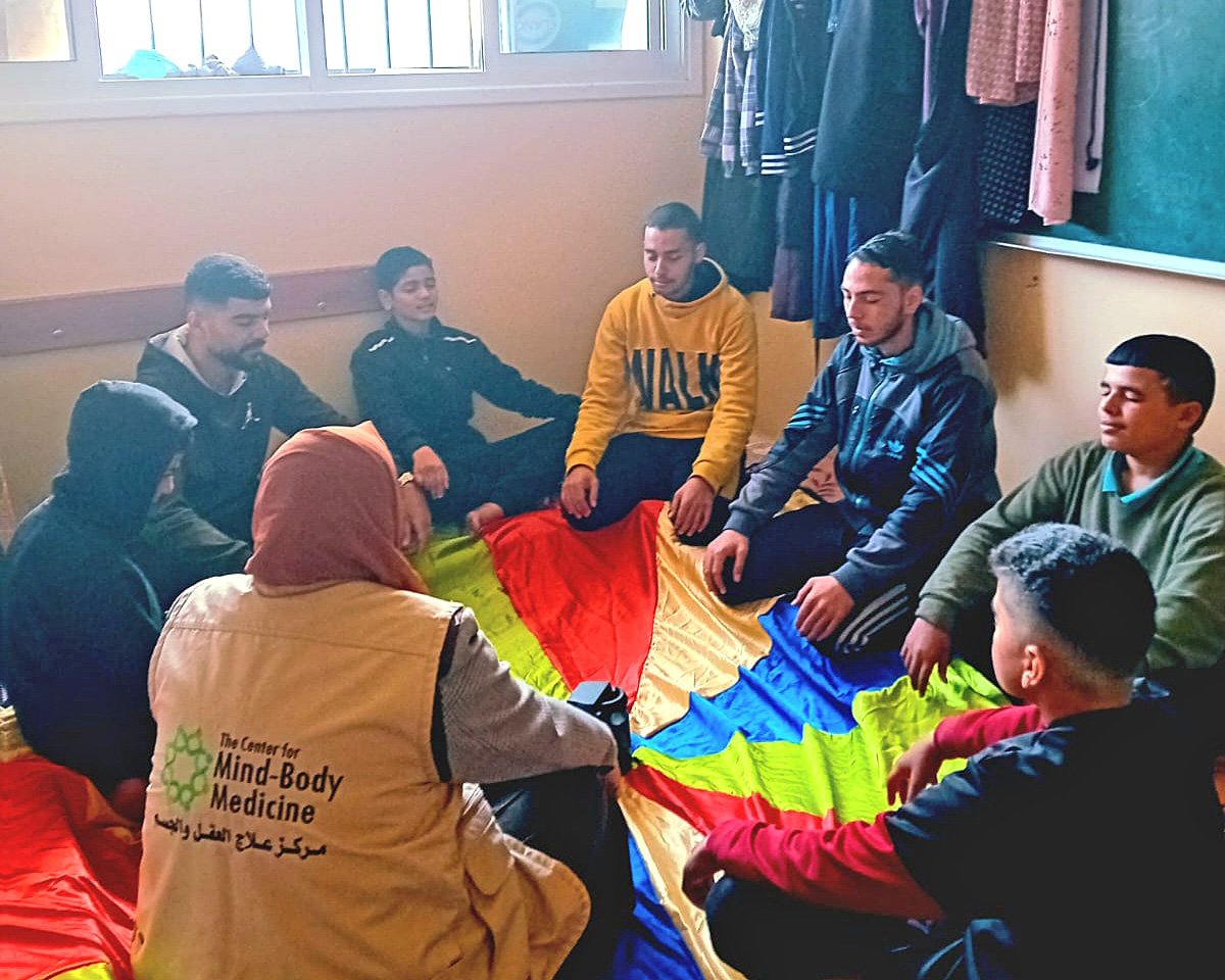 Mind-Body Group in public school shelter in Rafah for male adolescents  youths.jpg