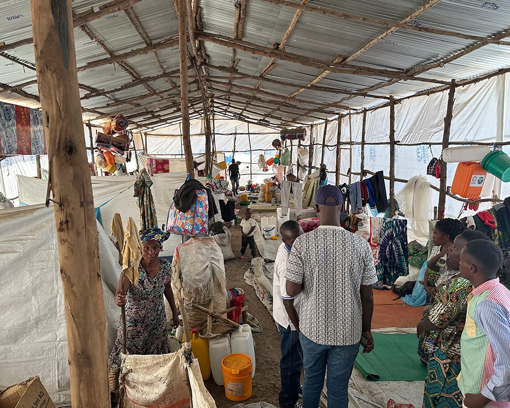  These tents house hundreds of Congolese people who have fled violence. 