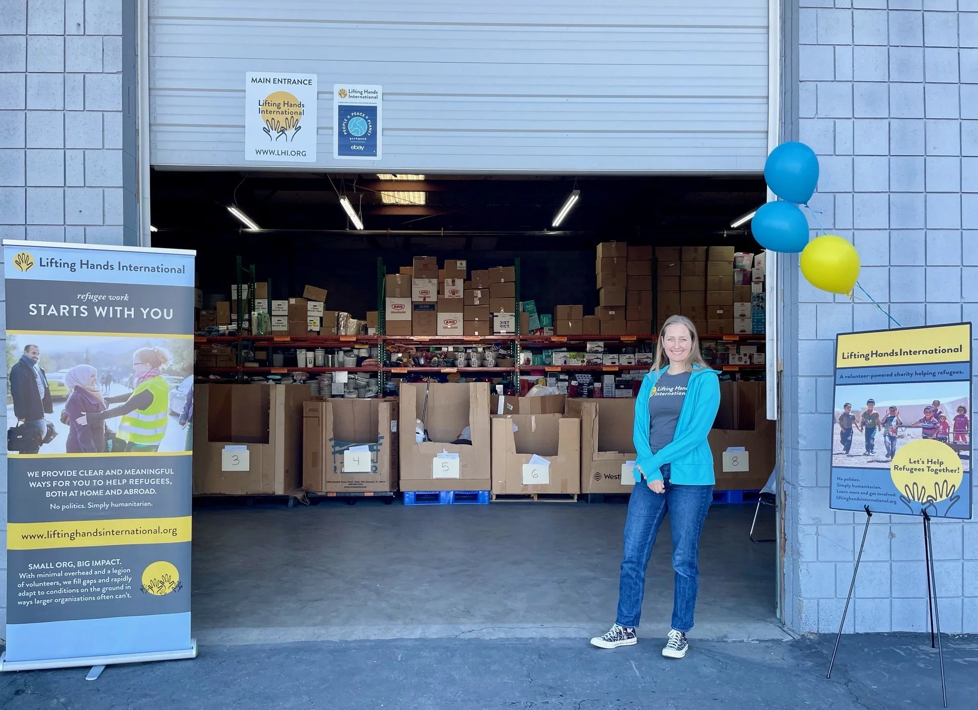  LHI's Director of Outreach Jessica welcomed hundreds of guests to the first annual LHI Humanitarian Aid Warehouse Open House in American Fork, UT on Saturday, September 21. 