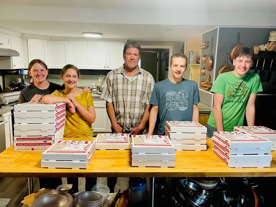  Chef Brad and the Goat Girls (and Guys!) pizza crew! 