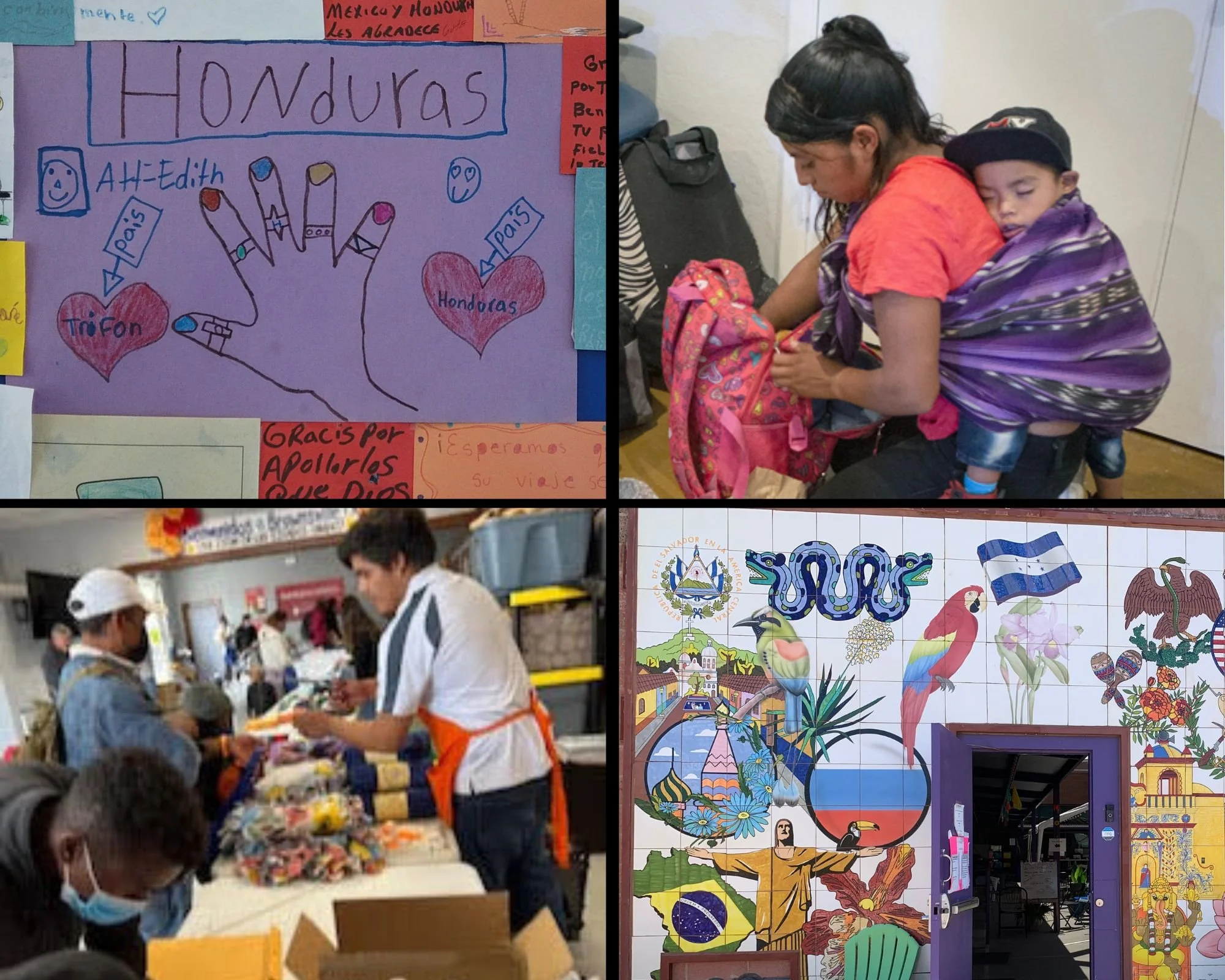  Images from shelters on the southern border of the United States that LHI supports. 