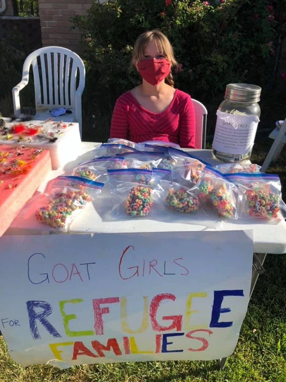  The Covid-19 pandemic hit during the Goat Girls' first fundraiser. It became harder to sell Rice Krispy treats because people weren't out and about as much, but the Goat Girls kept at it! 