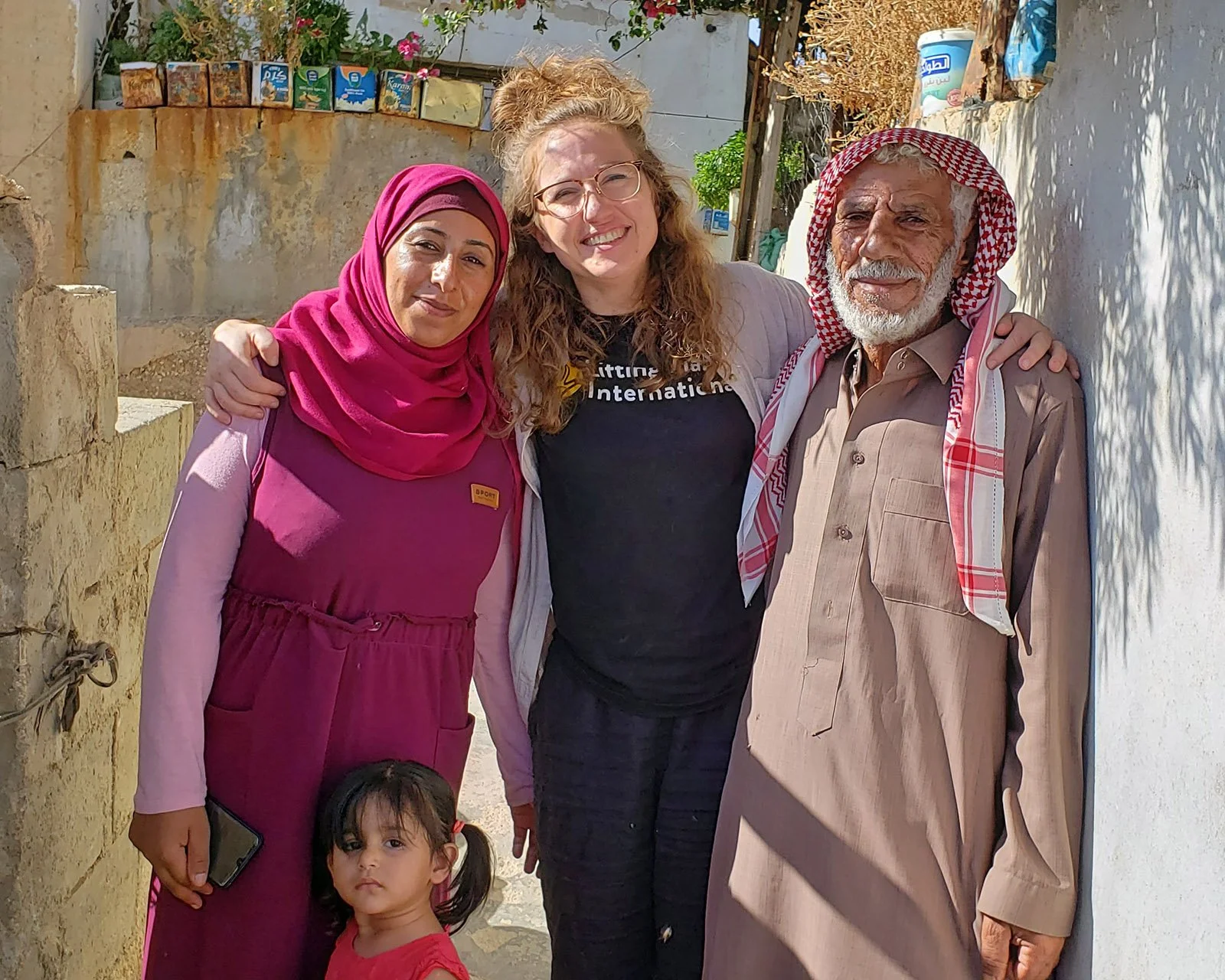  Hayley with members of Ebrahem’s family in Madaba, Jordan. 
