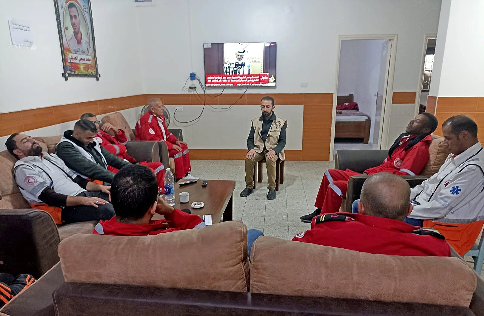  Ambulance drivers in Gaza learn soft-belly meditation techniques to help mitigate the effects of post-traumatic stress disorder. 
