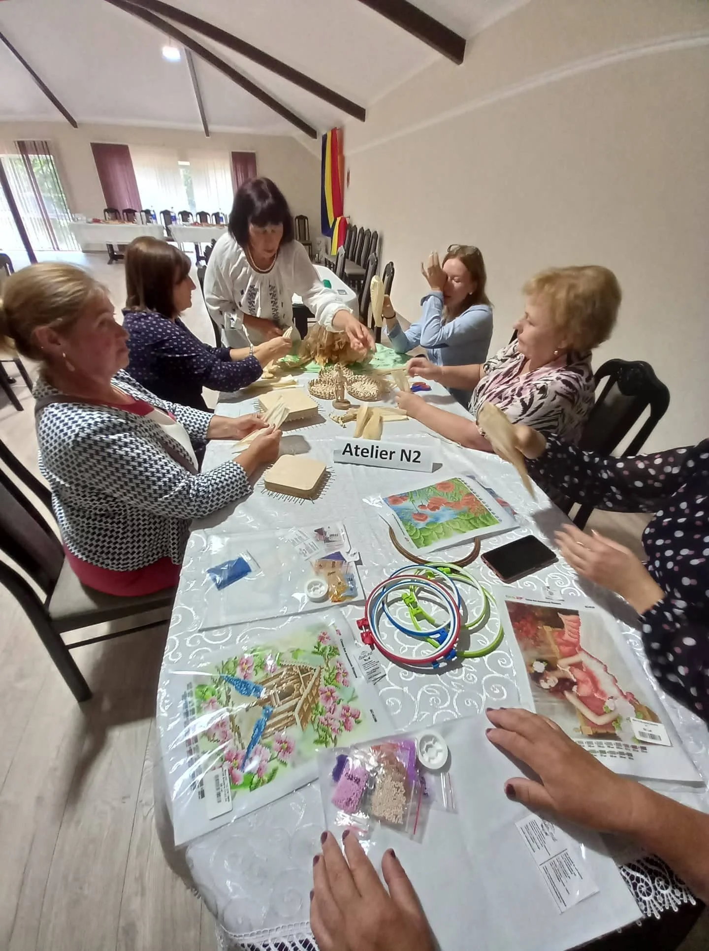  The local library in the Moldovan village of Riscova used a small grant to start an embroidery club for Ukrainian refugees. One librarian noticed that an organization was attending to her new Ukrainian neighbors’ physical needs, but that no one was offering leisure activities. Over 40 Ukrainian people learned to embroider. The group even won 3rd prize in an embroidery contest! 